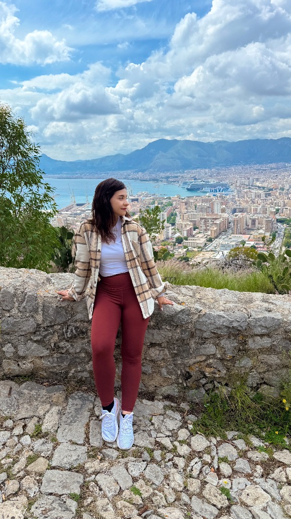 Portrait of Mira overlooking the sea